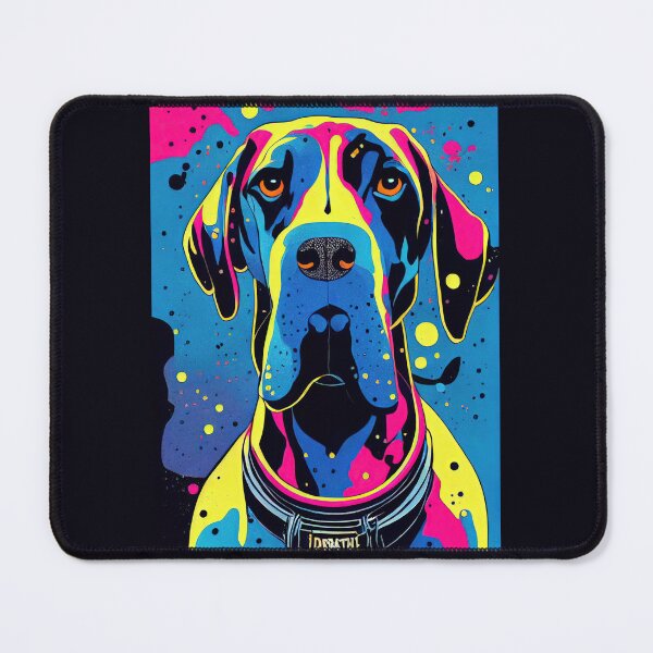 Item preview, Colorful great dane portrait designed and sold by etherElric.
