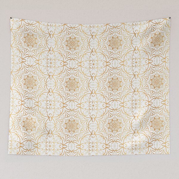 Item preview, Golden Folk Art seamless pattern Mandala Doodle designed and sold by Aiartsshop.