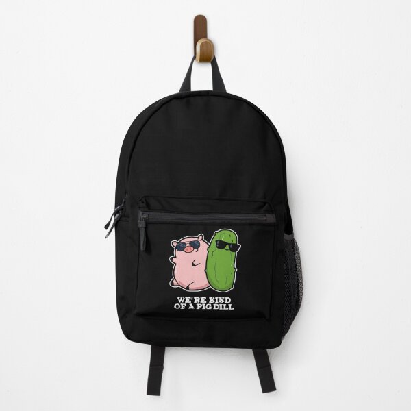 Item preview, We're Kind Of A Pig Dill Funny Food Pun (Dark BG) designed and sold by punnybone.