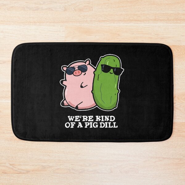 Item preview, We're Kind Of A Pig Dill Funny Food Pun (Dark BG) designed and sold by punnybone.