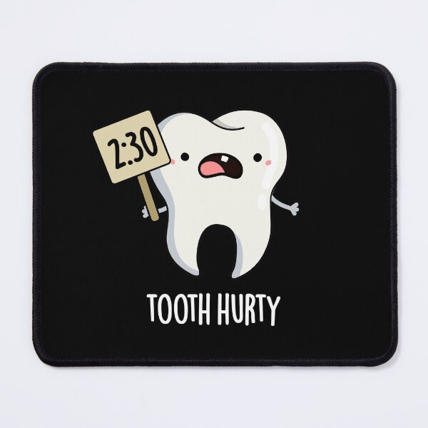Item preview, Tooth Hurty Funny Dental Puns (Dark BG) designed and sold by punnybone.
