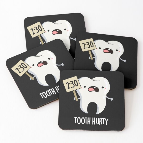 Item preview, Tooth Hurty Funny Dental Puns (Dark BG) designed and sold by punnybone.