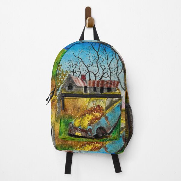 Item preview, Abandoned house & car oil pastels color  designed and sold by Puifai2489.