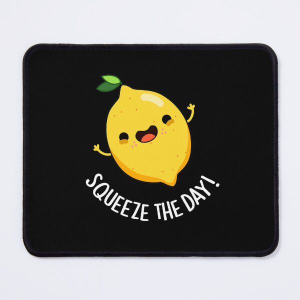 Item preview, Squeeze The Day Funny Lemon Puns (Dark BG) designed and sold by punnybone.