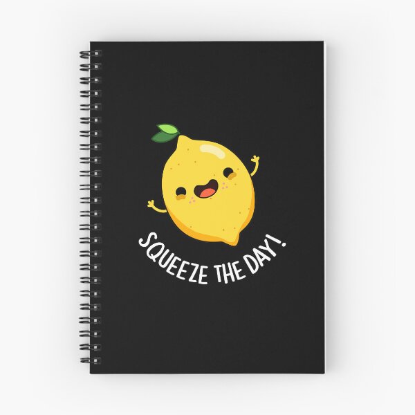 Item preview, Squeeze The Day Funny Lemon Puns (Dark BG) designed and sold by punnybone.