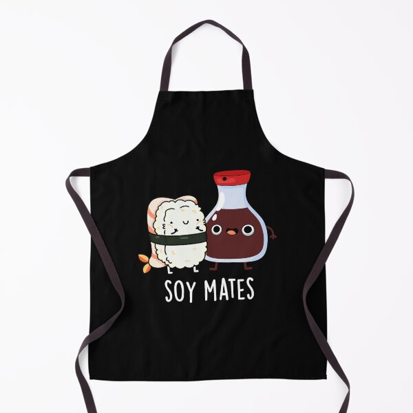 Item preview, Soy Mates Funny Soy Sauce Puns (Dark BG) designed and sold by punnybone.