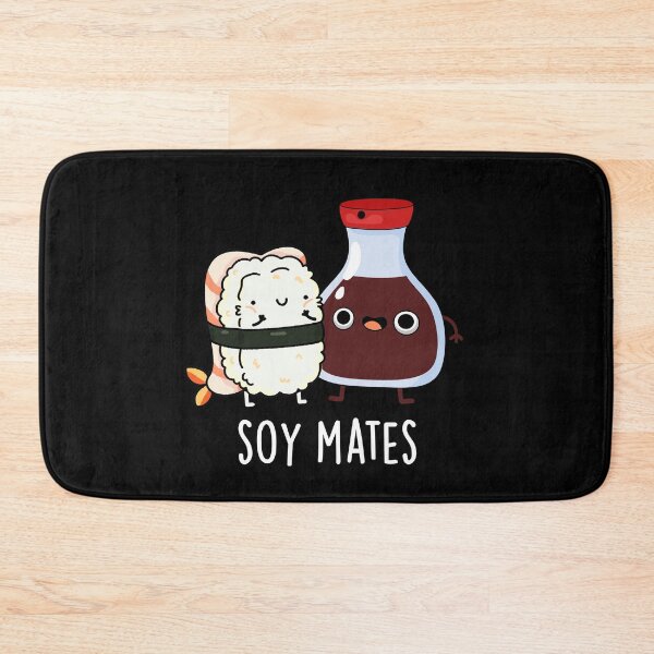 Item preview, Soy Mates Funny Soy Sauce Puns (Dark BG) designed and sold by punnybone.