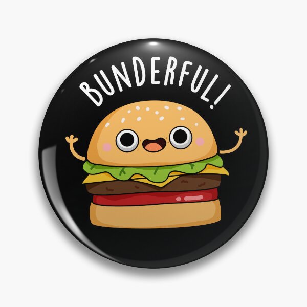 Item preview, Bunderful Funny Burger Bun Puns (Dark BG) designed and sold by punnybone.