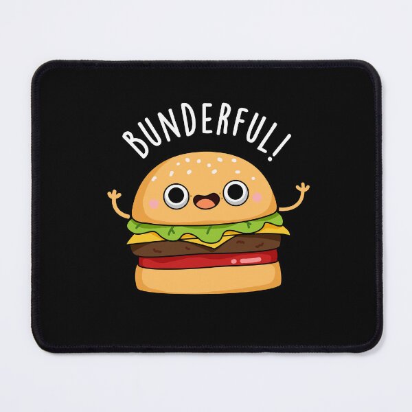 Item preview, Bunderful Funny Burger Bun Puns (Dark BG) designed and sold by punnybone.