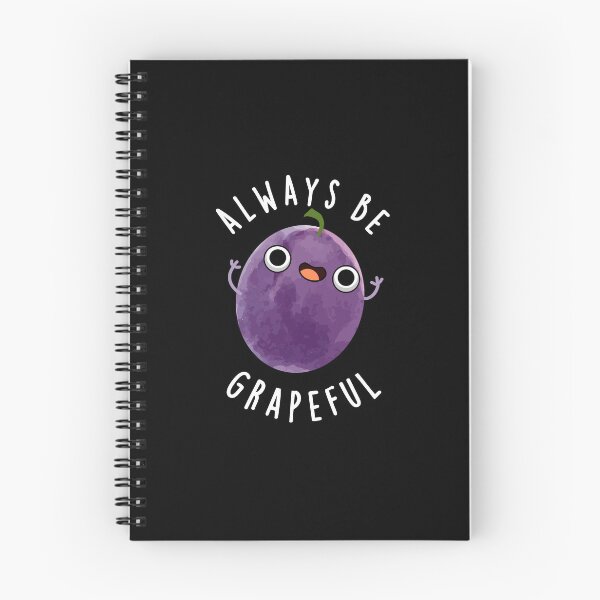 Item preview, Always Be Grapeful Funny Grape Puns (Dark BG) designed and sold by punnybone.