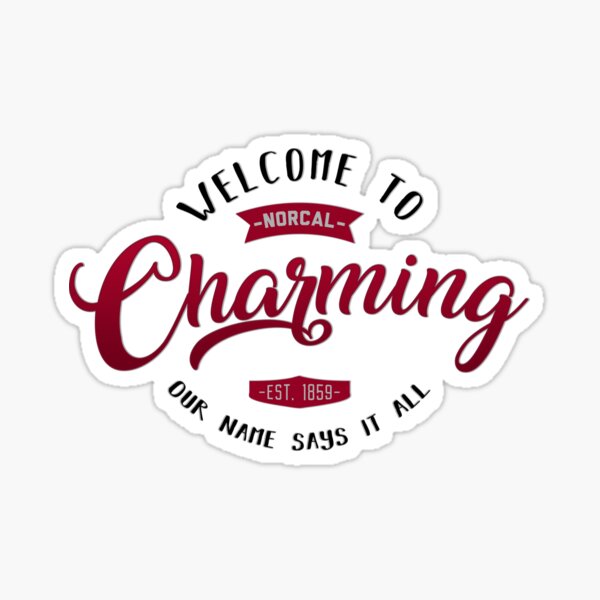 Bienvenido a Charming Pegatina
