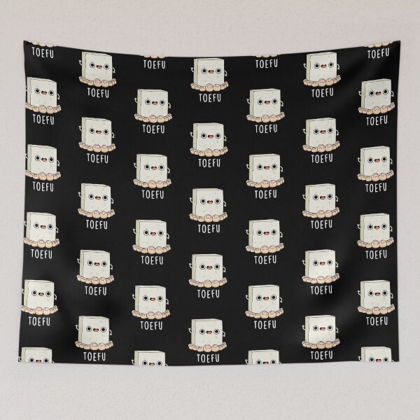 Item preview, Toe-fu Funny Tofu Puns (Dark BG) designed and sold by punnybone.