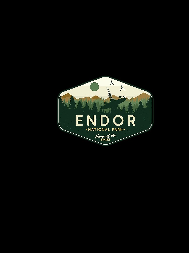 Imagen 5 de 5, Camiseta gráfica con la obra Parque Nacional Endor Hogar de los Ewoks Camiseta clásica, diseñada y vendida por BryceDemon1.