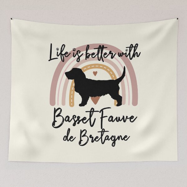 Item preview, Basset Fauve de Bretagne Rainbow Aesthetic Boho designed and sold by rafaeltto.