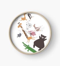 jumping animals Clock