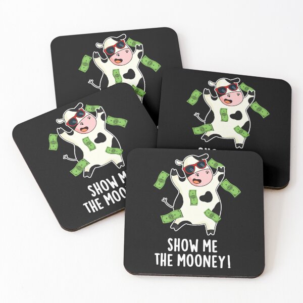 Item preview, Show Me The Mooney Funny Cow Puns (Dark BG) designed and sold by punnybone.