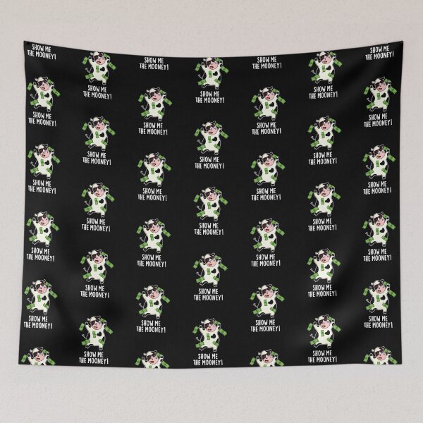 Item preview, Show Me The Mooney Funny Cow Puns (Dark BG) designed and sold by punnybone.