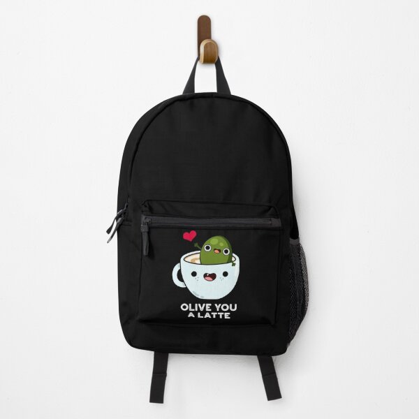 Item preview, Olive You A Latte Funny Food Puns (Dark BG) designed and sold by punnybone.