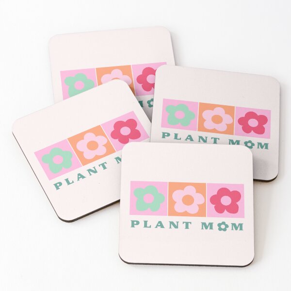 Item preview, Retro Plant Mom with Groovy Colorblock Flowers Pattern designed and sold by SpringandHoney.