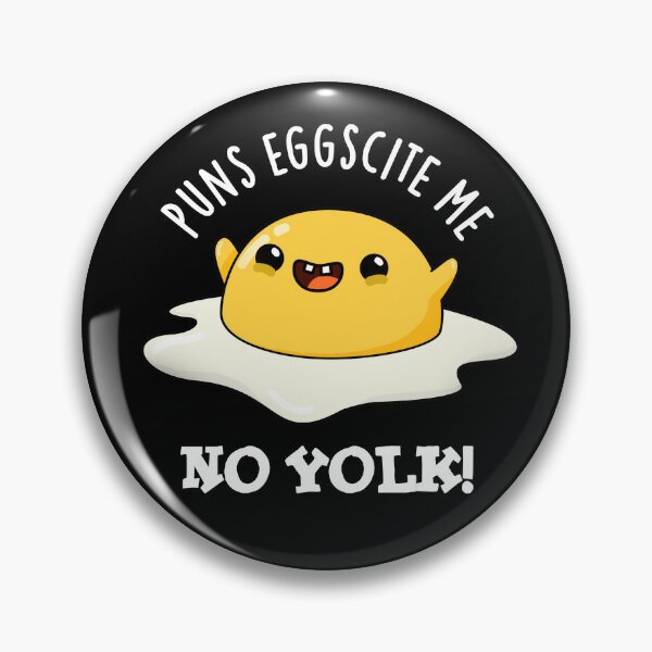 Item preview, Puns Egg-cite Me No Yolk Funny Fried Egg Puns (Dark BG) designed and sold by punnybone.