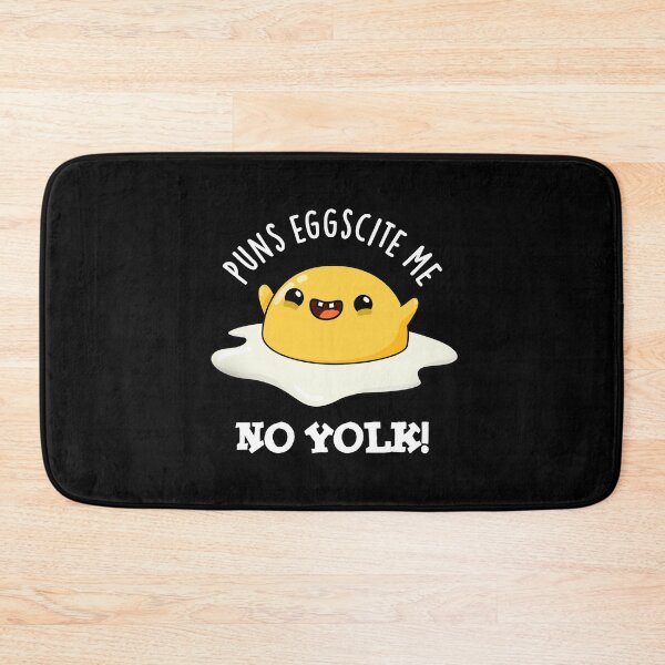 Item preview, Puns Egg-cite Me No Yolk Funny Fried Egg Puns (Dark BG) designed and sold by punnybone.
