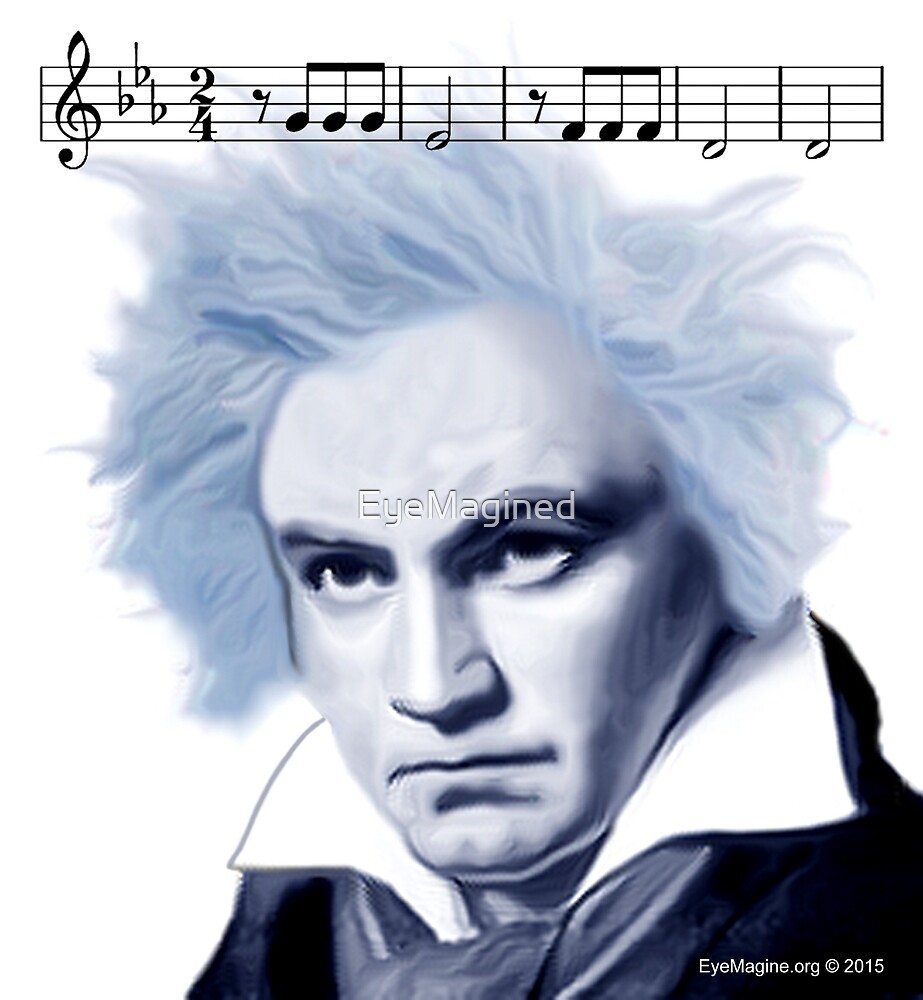 Beethoven and Fifth Symphony Opening Notes by EyeMagined