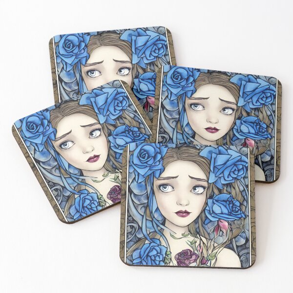 Artikelvorschau, Das Mädchen mit der blauen Rose 03 entworfen und verkauft von GOLDENLIONPERU.