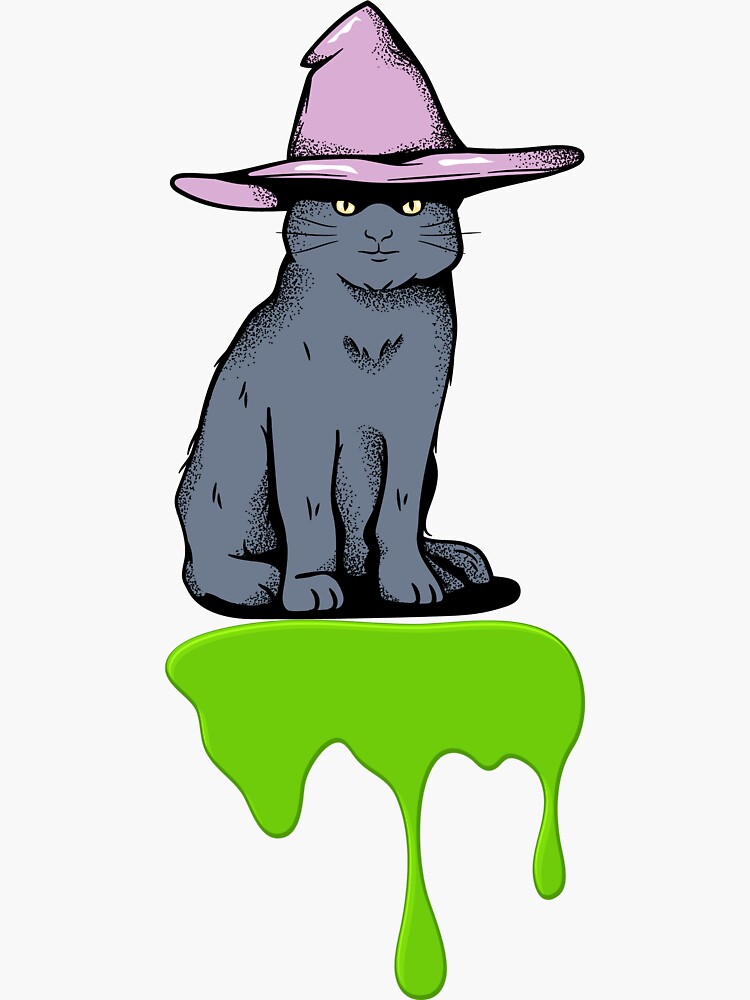 Spooky Cat On Goo Sticker For Sale By Benb2567 Redbubble spooky-halloween-sounds-for-iphone-download