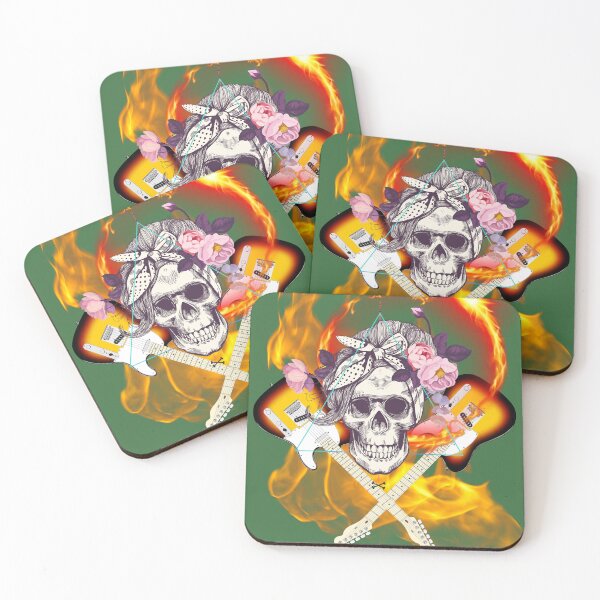 Item preview, Skull and cross guitars designed and sold by rocklegends99.