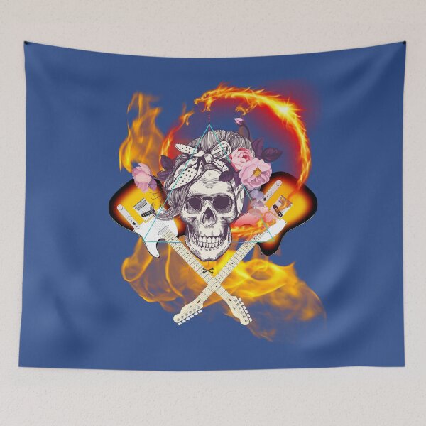 Item preview, Skull and cross guitars designed and sold by rocklegends99.