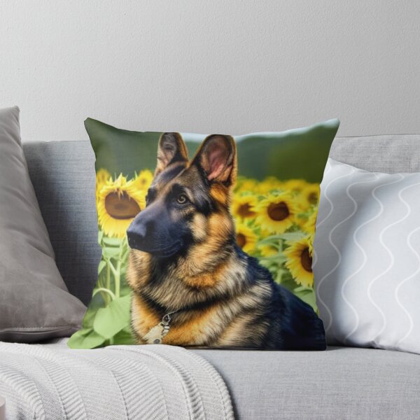Item preview, German Shepherd in Sunflowers designed and sold by Ashley Gagnon.