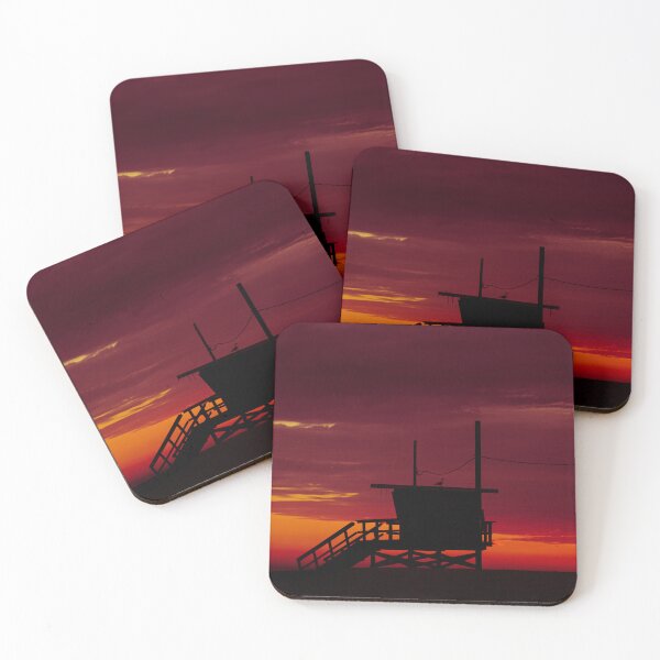 Item preview, Venice Beach Lifeguard Tower Sunset designed and sold by Evans-Visuals.