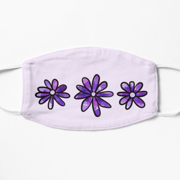 Cute Simple Purple Flower Design Flat Mask