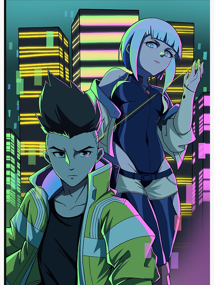 David and Lucy Cyberpunk | Art Board Print