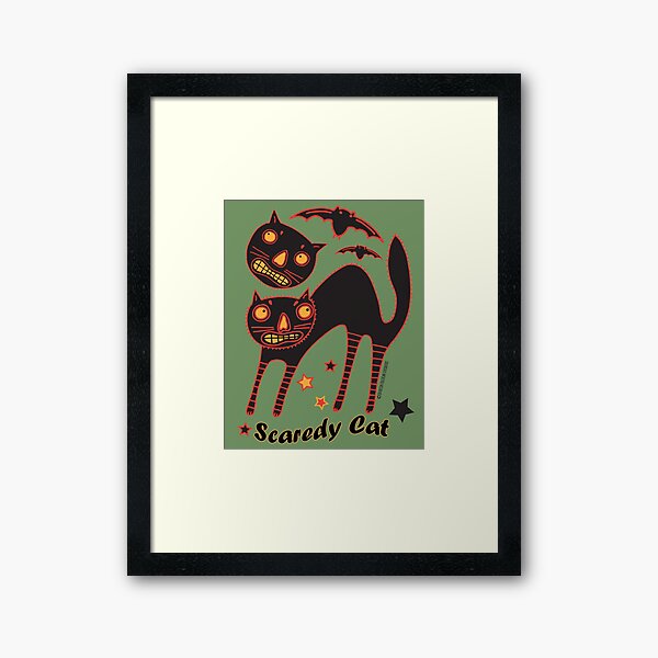Scaredy Cats Framed Art Print