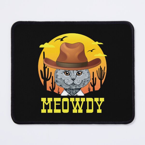 Item preview, Meowdy Funny Texan Cowboy Cat Southern Country Sunset designed and sold by GravitiTees.