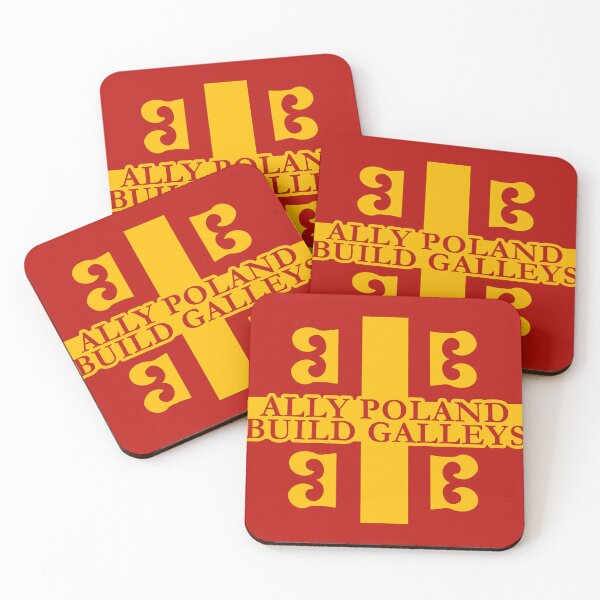 Item preview, "Ally Poland build galleys" over the Byzantine flag designed and sold by Vela Barrera.