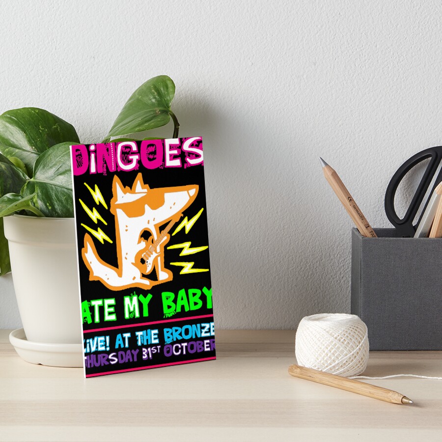 "Dingoes ate my baby buffy the vampire slayer band [neon]" Art Board