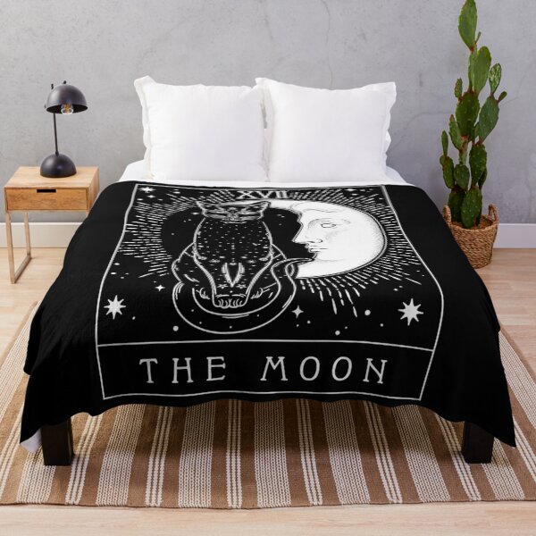 Item preview, Tarot Card Crescent Moon And Cat Gráfico designed and sold by BARRESANCHEZ.