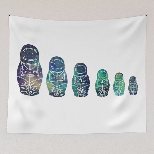 Artikelvorschau, Astronaut Nesting Dolls entworfen und verkauft von aravera.