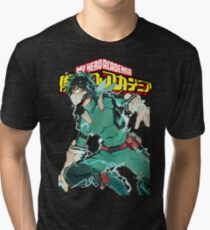 Deku Full Cowl-My hero Academia Tri-blend T-Shirt
