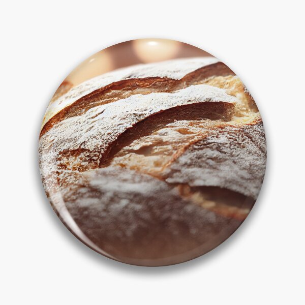 Item preview, Baked loaf of rustic wheat sourdough bread, food photography, computer AI generated art designed and sold by SvetlanaSF.