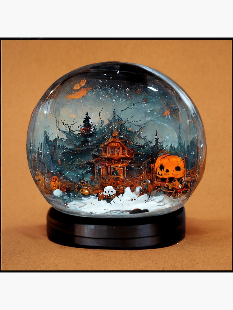"Halloween Snow Globe" Sticker for Sale by halloweenrocks Redbubble