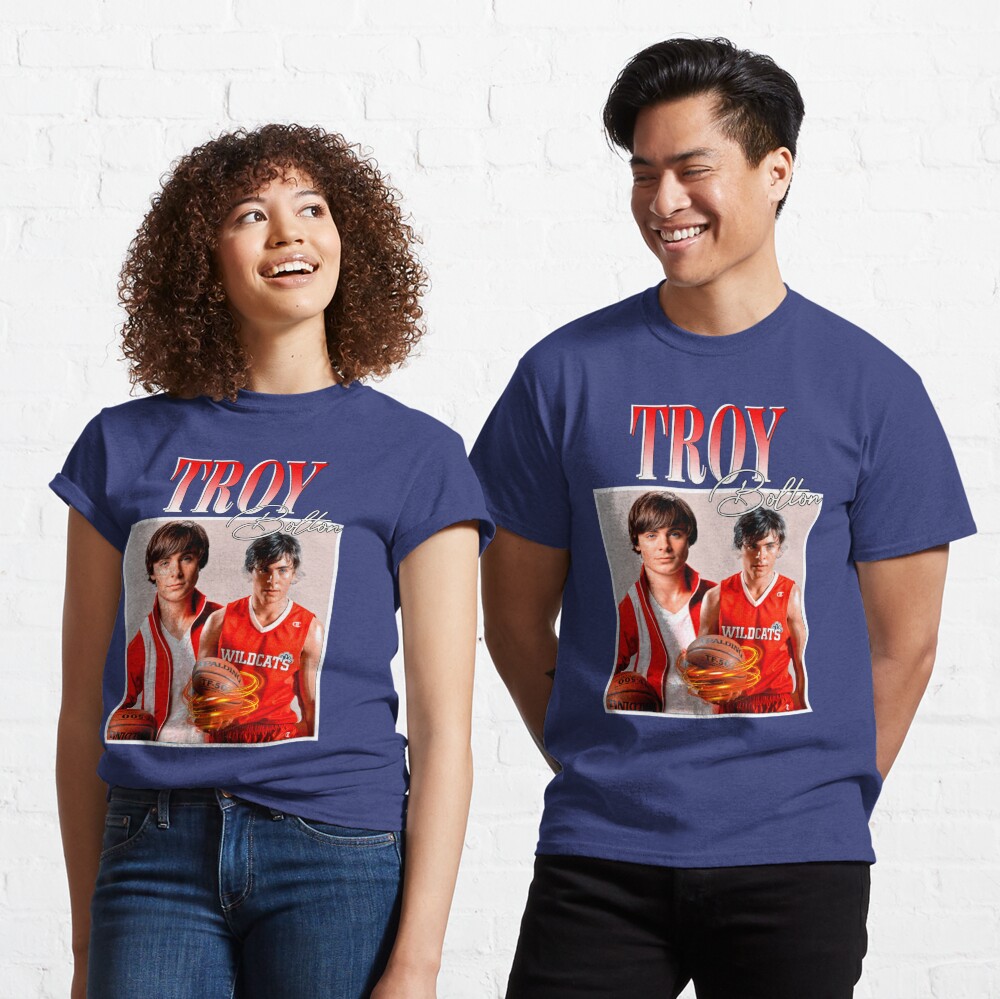Discover Camiseta Troy Bolton Escuela Secundaria Series Muciales para Hombre Mujer