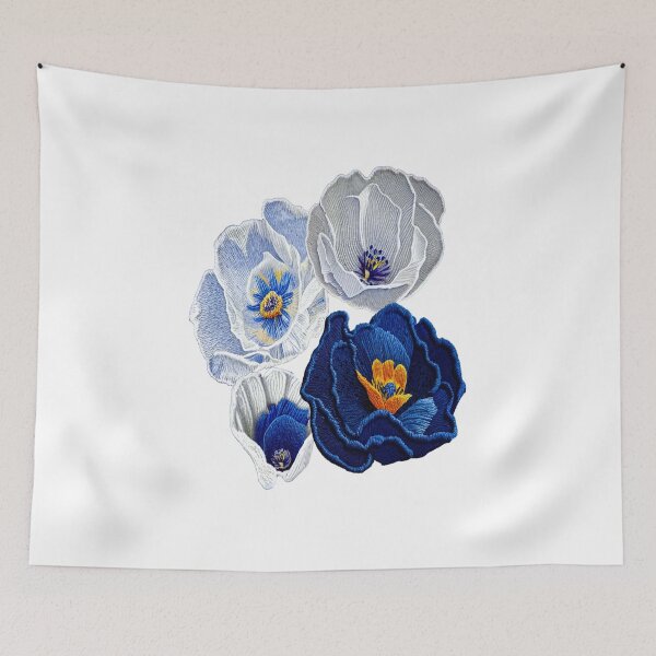 Artikelvorschau, Blaue Mohnblume mit Blumengrafik entworfen und verkauft von Rocky Mountain Artistry.