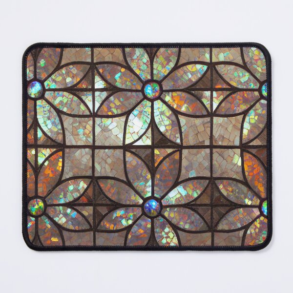 Item preview, Mother of Pearl and Fire Opal Flowers - Mosaic designed and sold by JediNeil.