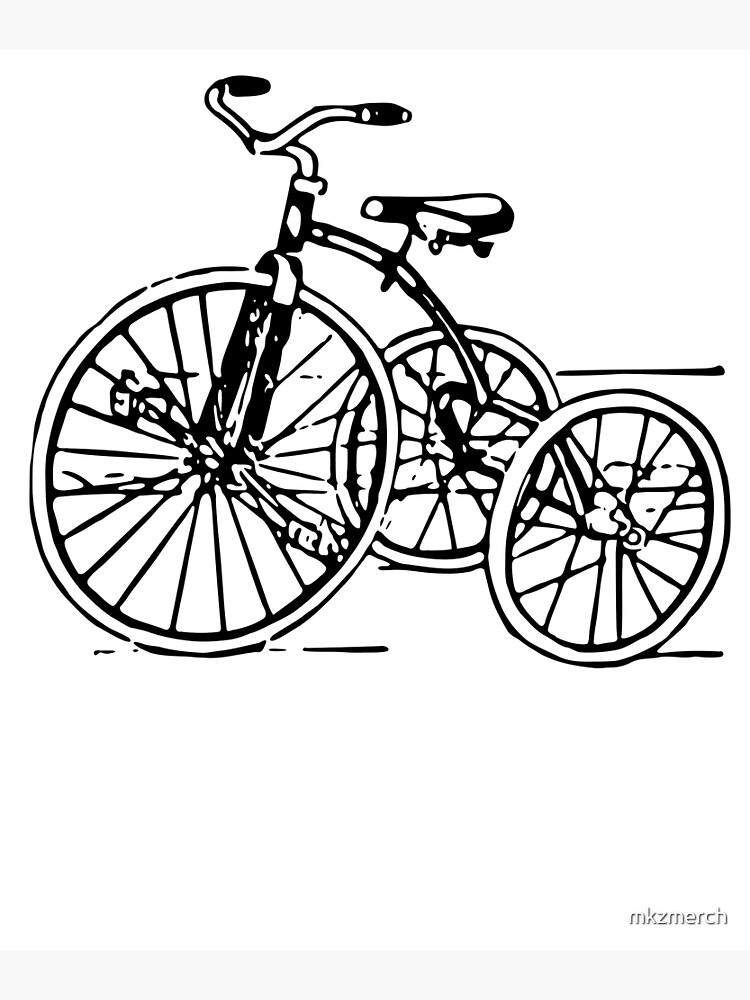 "Vintage Tricycle Bike " Poster for Sale by mkzmerch Redbubble