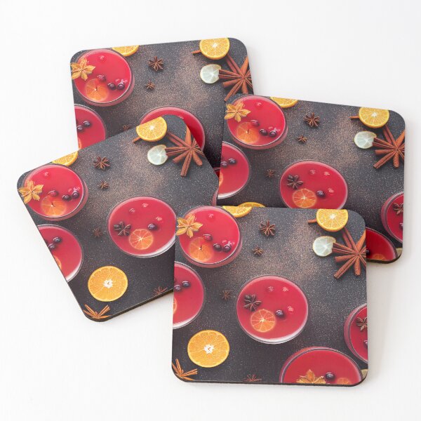 Item preview, Cranberry orange Christmas punch, food photography, computer AI generated art designed and sold by SvetlanaSF.