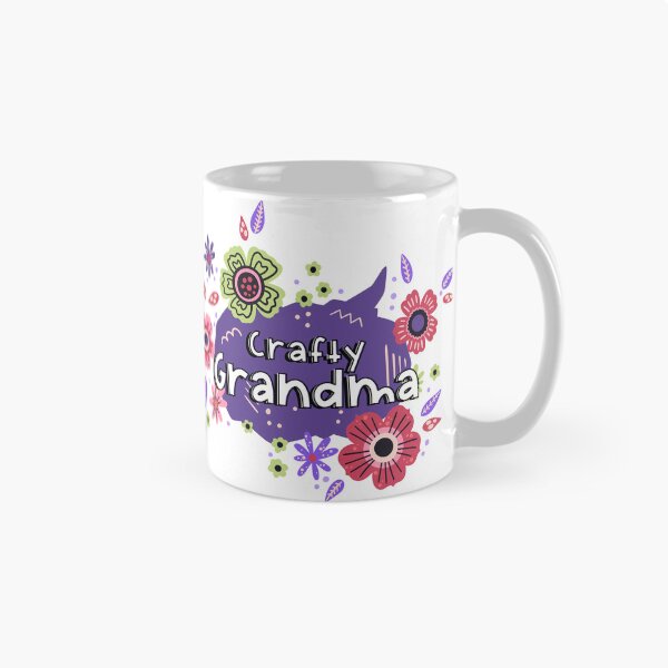 Aperçu de l'œuvre Crafty Grandma Crafter Floral Lunatique créée et vendue par creative321.