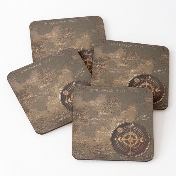 Item preview, The Northern Coast - Fantasy Compass and Map - designed and sold by InvertSilhouett.